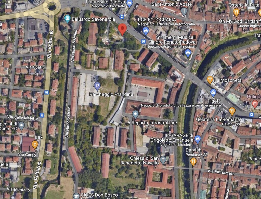 Parco Prandina a Padova (Google Maps)